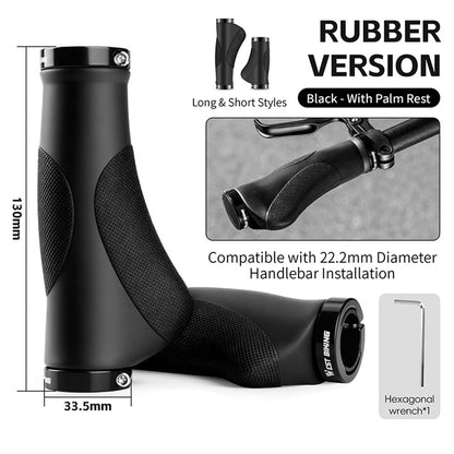 WEST BIKING YP0804088 1 Pair Mountain Bike Handlebar Grips Short + Long Gear Shifters Rubber Grip