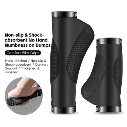 WEST BIKING YP0804088 1 Pair Mountain Bike Handlebar Grips Short + Long Gear Shifters Rubber Grip