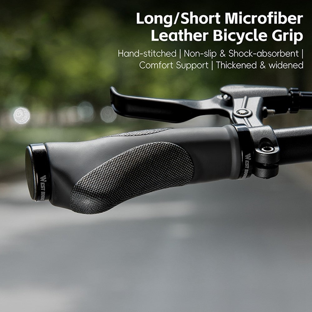 WEST BIKING YP0804088 1 Pair Mountain Bike Handlebar Grips Short + Long Gear Shifters Rubber Grip