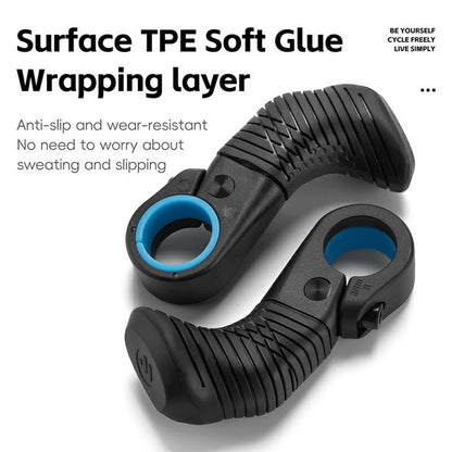 WEST BIKING YP0804087 Mountain Bike Thumb Grips Ergonomic Bike Grip Handle Extension Handlebar