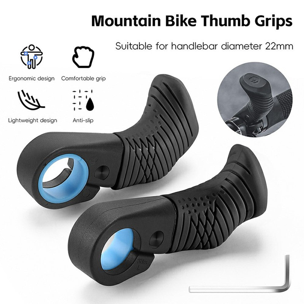 WEST BIKING YP0804087 Mountain Bike Thumb Grips Ergonomic Bike Grip Handle Extension Handlebar