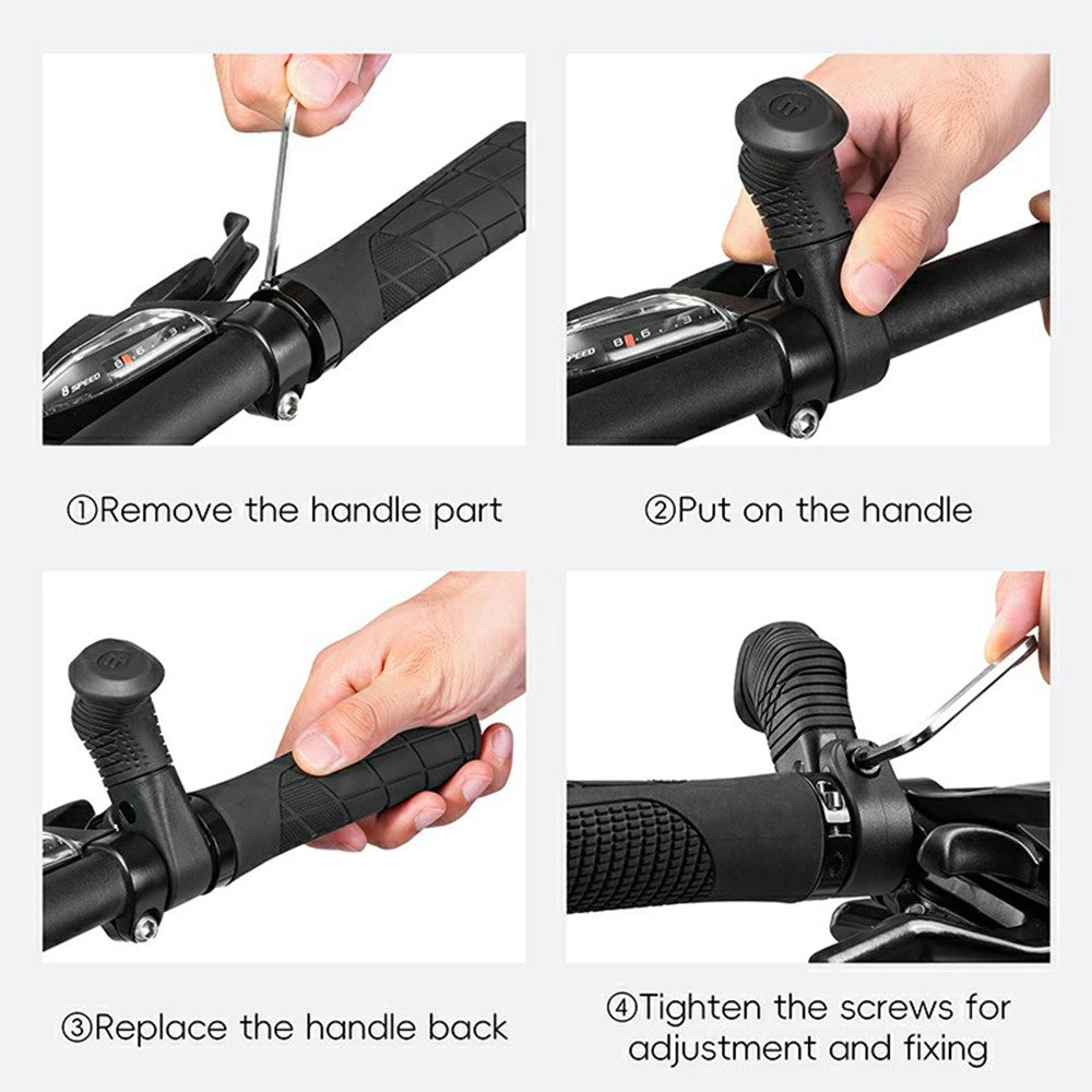 WEST BIKING YP0804087 Mountain Bike Thumb Grips Ergonomic Bike Grip Handle Extension Handlebar