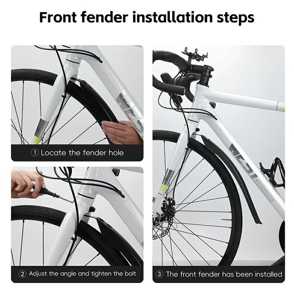 WEST BIKING Road Bike Fender Set Front / Rear Mudguards 26 / 29 Inch 700C Bicycle Rainproof Shield for Cycling
