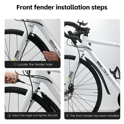 WEST BIKING Road Bike Fender Set Front / Rear Mudguards 26 / 29 Inch 700C Bicycle Rainproof Shield for Cycling