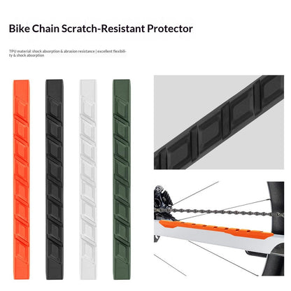 ENLEE TPU-01 Bike Chain Stay Protector / Frame Guard Anti-Scratch Shock Absorption for Road / Mountain Bikes