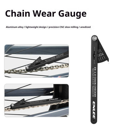 ENLEE EN-2.8 Standard Bicycle Chain Gauge Wear Indicator Road Mountain Bike Chain Stretch Testing Tool