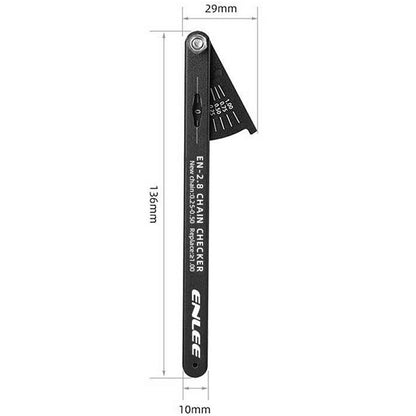 ENLEE EN-2.8 Standard Bicycle Chain Gauge Wear Indicator Road Mountain Bike Chain Stretch Testing Tool