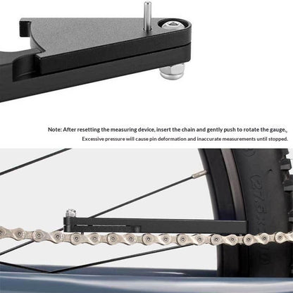 ENLEE E22158 EN-3.0 Bicycle Chain Wear Indicator Tool Precision Measuring Ruler for Mountain Road Bike Maintenance