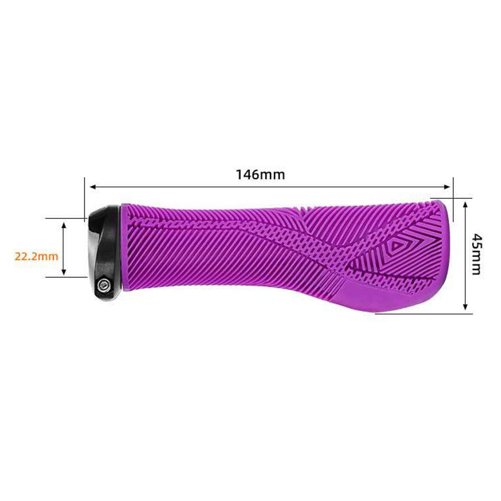 ENLEE E22145 1 Pair Bicycle Handlebar Grips Mountain Folding Bike Anti-Slip Rubber Grips Lockable Shock-Absorbing for Cycling