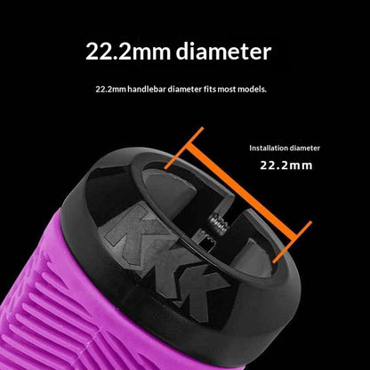 ENLEE E22145 1 Pair Bicycle Handlebar Grips Mountain Folding Bike Anti-Slip Rubber Grips Lockable Shock-Absorbing for Cycling