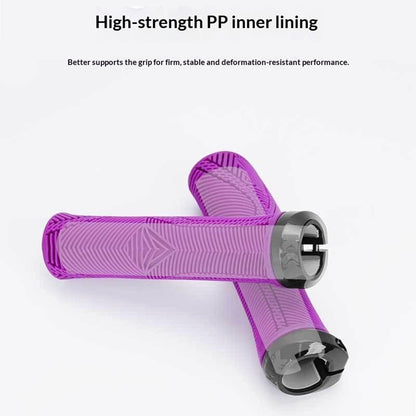 ENLEE E22145 1 Pair Bicycle Handlebar Grips Mountain Folding Bike Anti-Slip Rubber Grips Lockable Shock-Absorbing for Cycling
