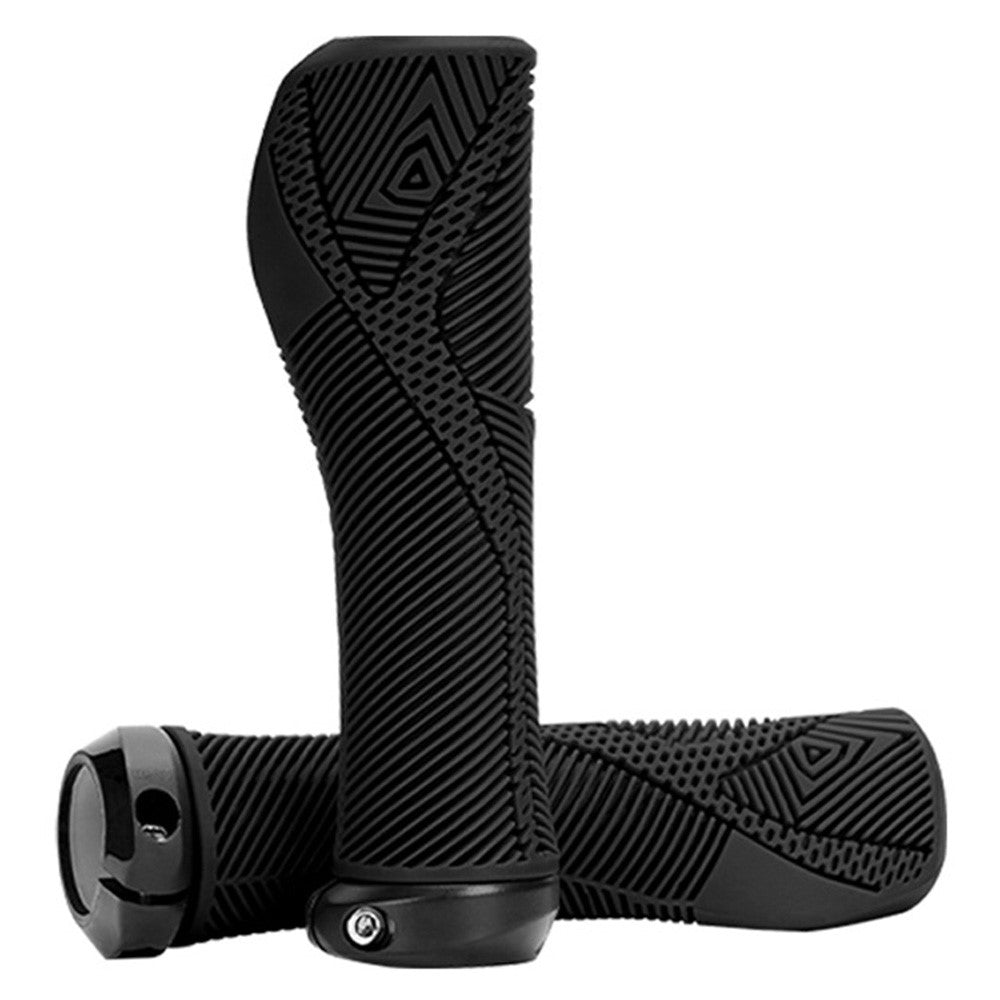 ENLEE E22145 1 Pair Bicycle Handlebar Grips Mountain Folding Bike Anti-Slip Rubber Grips Lockable Shock-Absorbing for Cycling