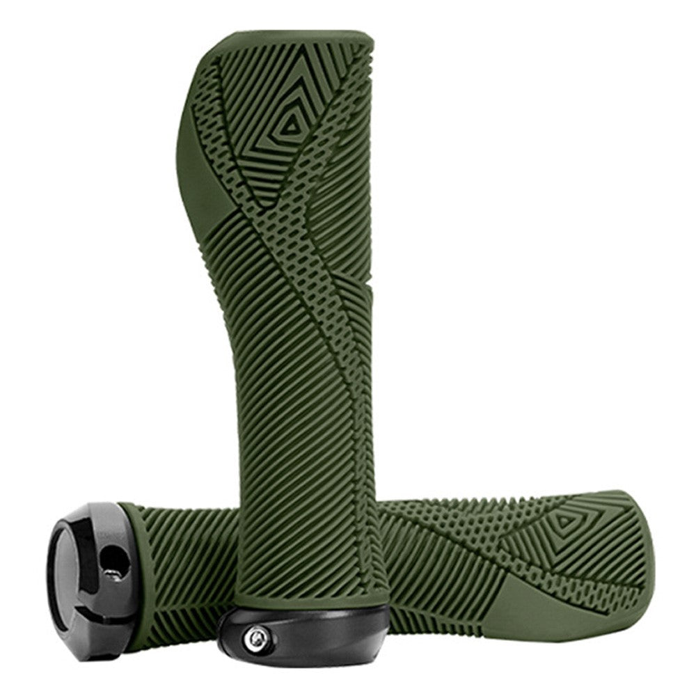 ENLEE E22145 1 Pair Bicycle Handlebar Grips Mountain Folding Bike Anti-Slip Rubber Grips Lockable Shock-Absorbing for Cycling