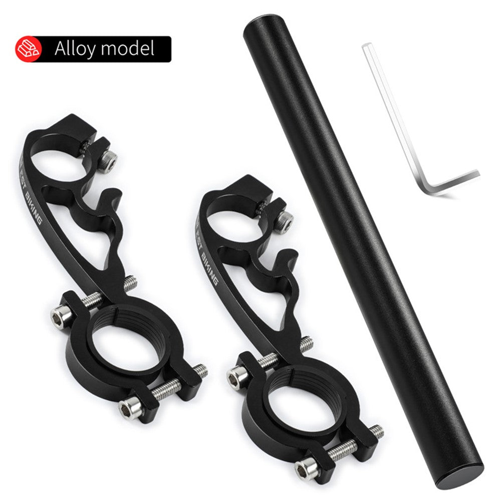 WEST BIKING Aluminum Alloy Bicycle Handlebar Extender Double Clamp Bracket for Bike Light GPS Computer