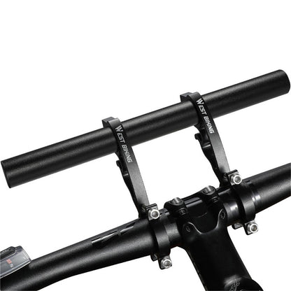 WEST BIKING Aluminum Alloy Bicycle Handlebar Extender Double Clamp Bracket for Bike Light GPS Computer