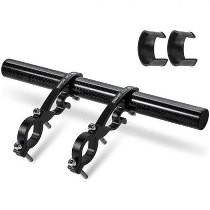 WEST BIKING Cycling Carbon Fiber Bicycle Handlebar Extender Double Clamp Bracket for Bike Light GPS Computer