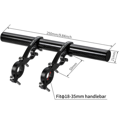 WEST BIKING Cycling Carbon Fiber Bicycle Handlebar Extender Double Clamp Bracket for Bike Light GPS Computer