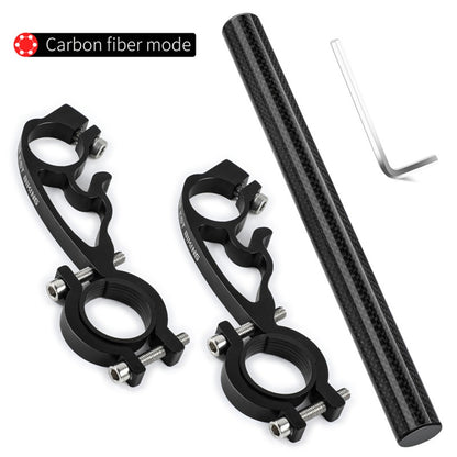 WEST BIKING Cycling Carbon Fiber Bicycle Handlebar Extender Double Clamp Bracket for Bike Light GPS Computer