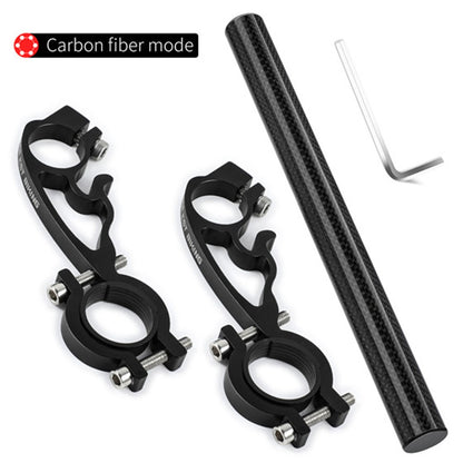 WEST BIKING Cycling Carbon Fiber Bicycle Handlebar Extender Double Clamp Bracket for Bike Light GPS Computer