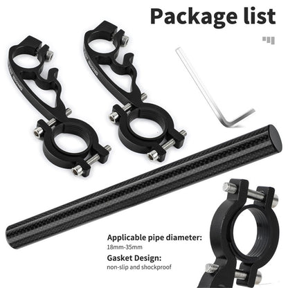 WEST BIKING Cycling Carbon Fiber Bicycle Handlebar Extender Double Clamp Bracket for Bike Light GPS Computer
