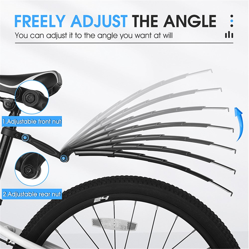 WEST BIKING YP0714023 1 Pair Telescopic Bicycle Fender Protector Bike Front Rear Mudguard Set