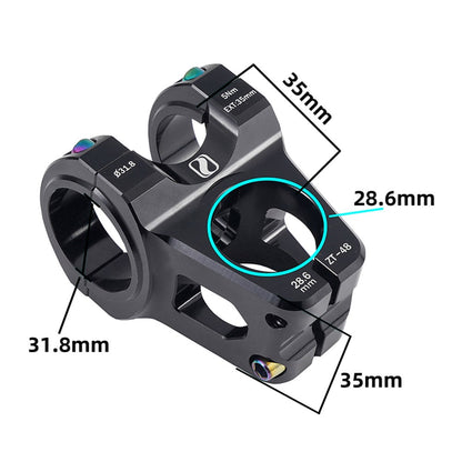 ZTTO ZT-48 Road Bike Stem 31.8x35mm Aluminum Alloy Bicycle Handlebar Stem