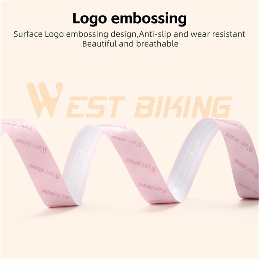 WEST BIKING YP0804075 2Pcs PU Leather+EVA Handlebar Tape Road Bike Handle Wrap