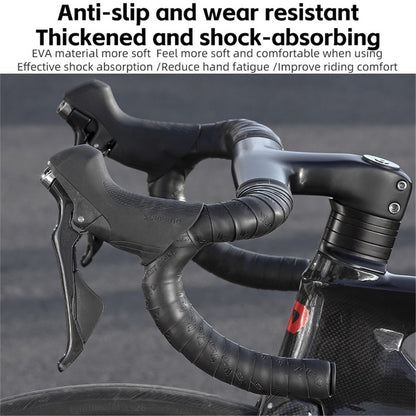 WEST BIKING YP0804075 2Pcs PU Leather+EVA Handlebar Tape Road Bike Handle Wrap