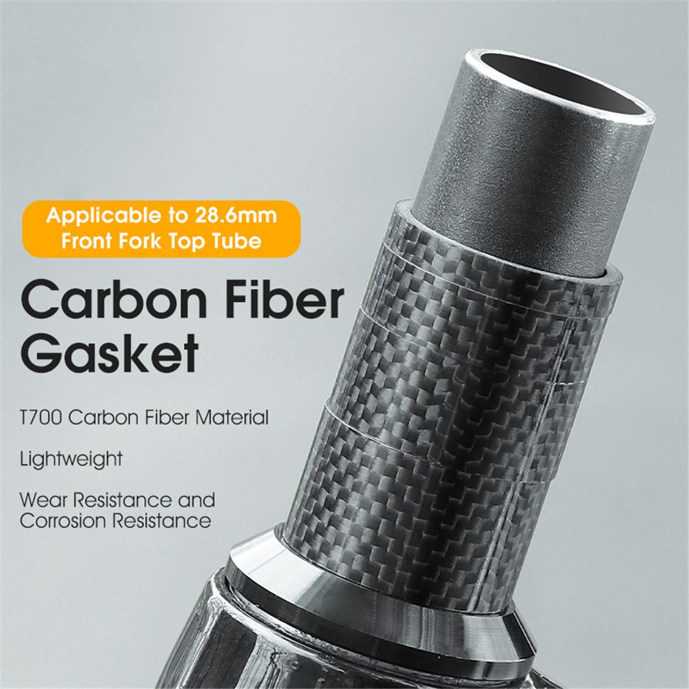 WEST BIKING 10mm Carbon Fiber MTB Bike Front Fork Spacer Spare Parts Bicycle Stem Fork Gasket