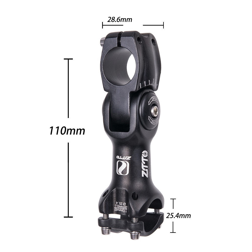ZTTO Aluminum Alloy Bike Stem MTB Stem Degree Adjustable Raise Up Function Bicycle Tool