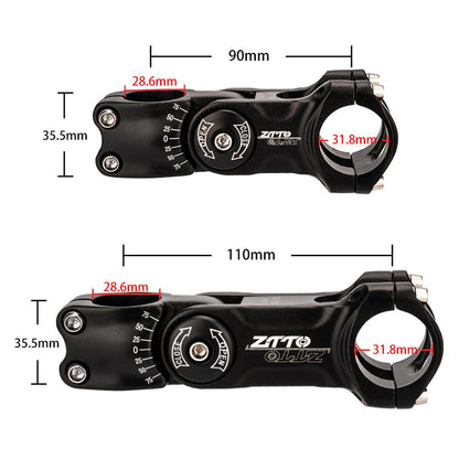 ZTTO CNCKTBL Angle Adjustable Bike Handlebar Stem CNC Aluminum Alloy MTB Bicycle Stem Riser