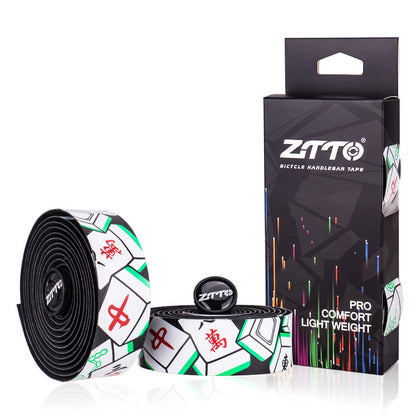 ZTTO CSBD 2Pcs Mahjong Pattern Bicycle Handlebar Anti-skid PU+EVA Tape Bike Handlebar Wrap Straps