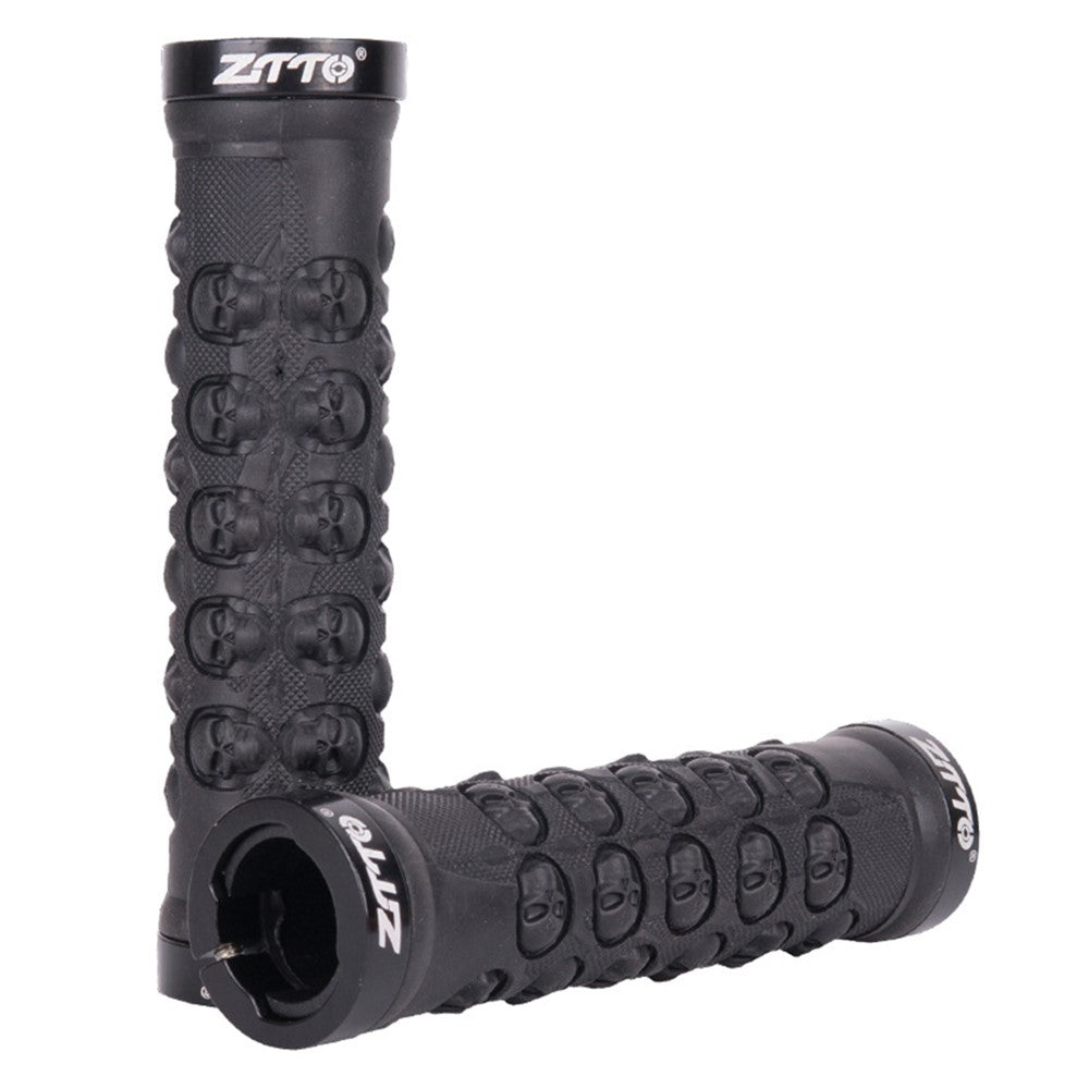 ZTTO AG23 Skull Pattern Bicycle Part MTB Handlebar Grips Anti-slip TPR Rubber Grips
