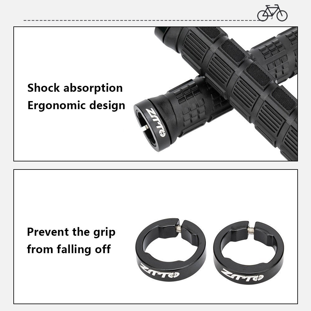 ZTTO AG38 Single-sided Locking Rubber Handlebar Grips MTB Bike Bicycle Handle Grips