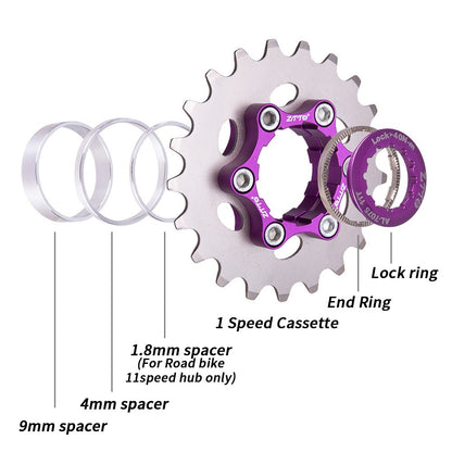 ZTTO 9ZYFL Steel MTB Bicycle Single Speed Cassette Cog Bike Sprocket Freewheel