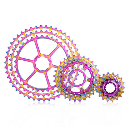 ZTTO 1046SLRC 10 Speed 11T-46T Flywheel Colorful Bicycle Aluminum+Steel Cassette