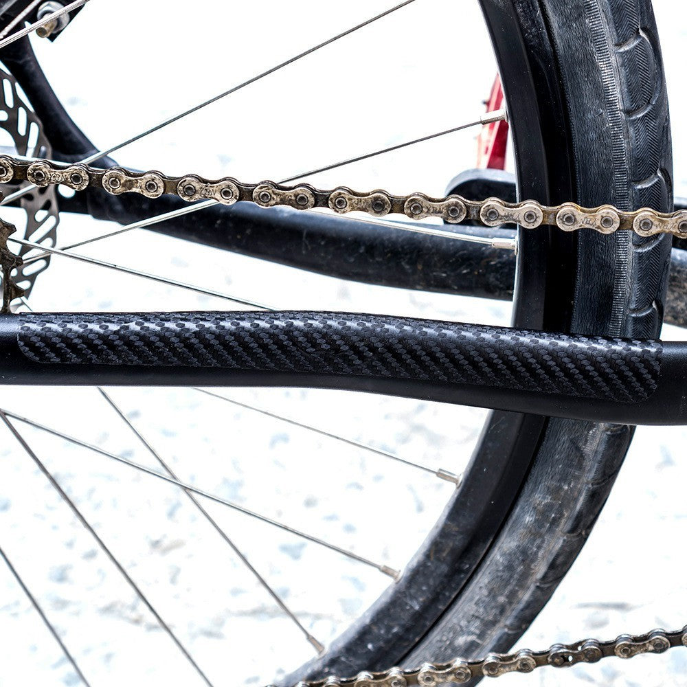 ZTTO 1 Set Bike Chainstay Protector Bicycle Chain Guard Pad Carbon Fiber Texture Protective Sticker