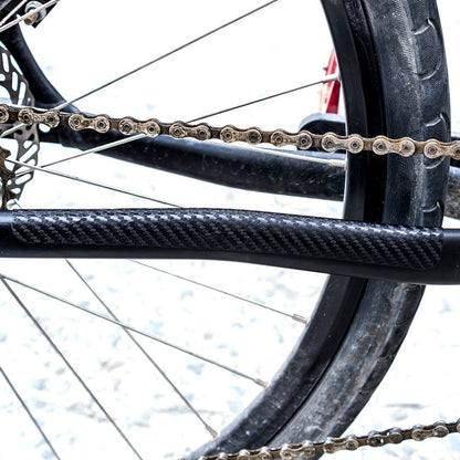 ZTTO 1 Set Bike Chainstay Protector Bicycle Chain Guard Pad Carbon Fiber Texture Protective Sticker