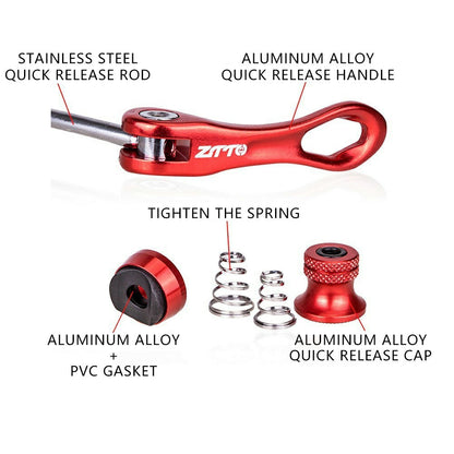 ZTTO LXKCG 1 Pair Bicycle Quick Release Skewer Bike Rear Wheel Quick Release Replacement Axle