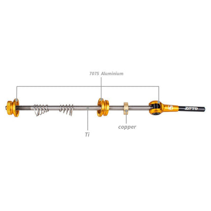 ZTTO QR5 1 Pair MTB Quick Release Skewers Bicycle Wheel Hub Front and Rear Clip Bolt Lever Axle Set