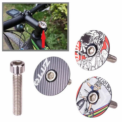 ZTTO 28.6mm Bike Front Fork Stem Top Caps Aluminum Alloy  Bicycle Headset Top Covers with Bolts