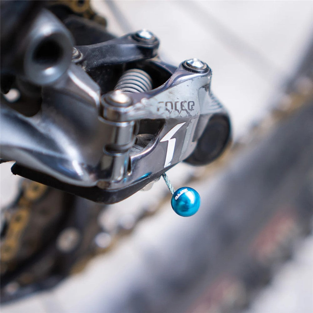 ZTTO XWM2 4pcs Ball Aluminum Alloy Bike Brake Cable Caps Gear Wire End Tips Crimps with Wrench for Road Bike