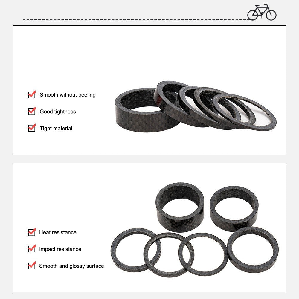 ZTTO 28.6mm Bicycle Headset Spacer Carbon Fiber Gasket Bike Front Fork Spare Parts