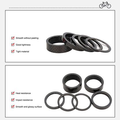 ZTTO 28.6mm Bicycle Headset Spacer Carbon Fiber Gasket Bike Front Fork Spare Parts