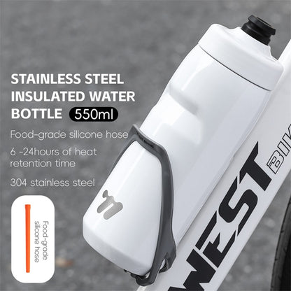 WEST BIKING YP0721053 550ml Stainless Steel Insulated Bottle Sports Cycling Water Bottle (BPA-Free, No FDA)