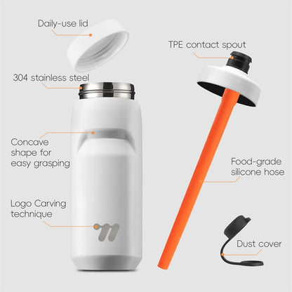 WEST BIKING YP0721053 550ml Stainless Steel Insulated Bottle Sports Cycling Water Bottle (BPA-Free, No FDA)