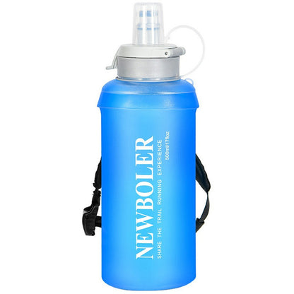 NEWBOLER BIKF-BOT217 500ML Soft Water Bottle Marathon Running Foldable Handheld Hydration Flask (BPA Free, No FDA)