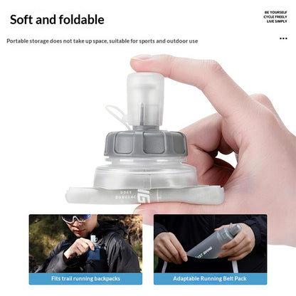 WEST BIKING YP0713024 350ml TPU Squeeze Hydration Pack Collapsible Sports Water Bottle for Running Cycling (BPA Free, No FDA)