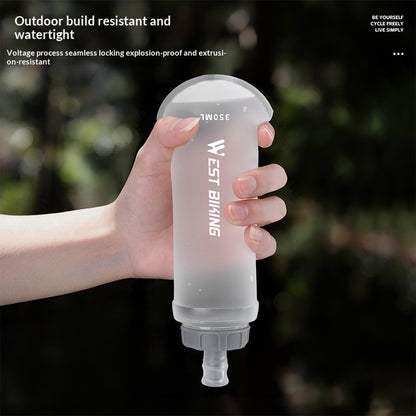 WEST BIKING YP0713024 350ml TPU Squeeze Hydration Pack Collapsible Sports Water Bottle for Running Cycling (BPA Free, No FDA)