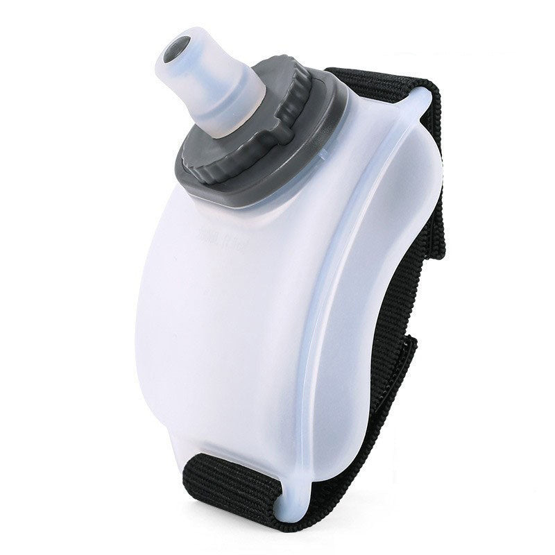 200ml Food Grade Silicone Wrist Water Bottle Portable Sports Water Cup for Running Cycling Hiking (BPA Free, No FDA)